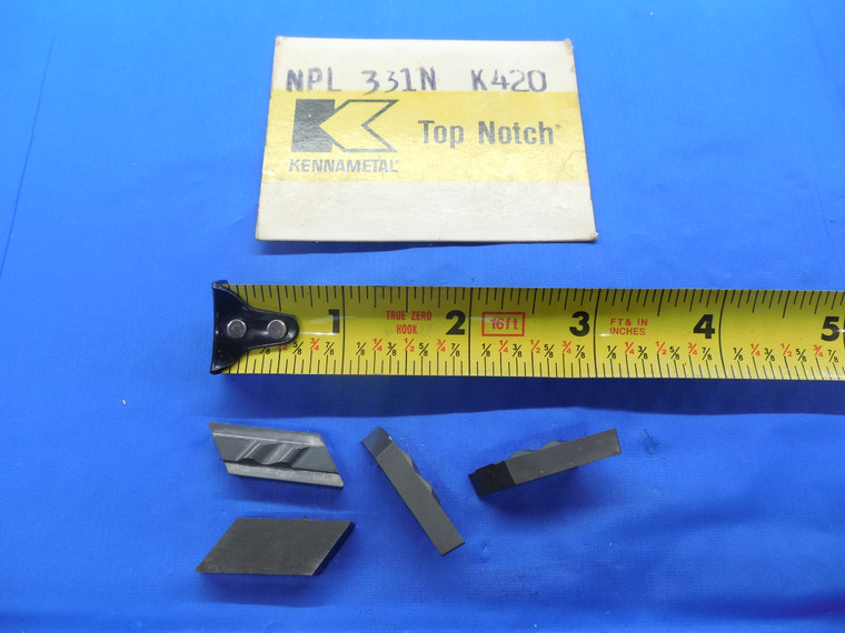 4PCS NEW KENNAMETAL NPL 331N K420 CARBIDE TOP NOTCH INSERTS NPL331N INDEXABLE