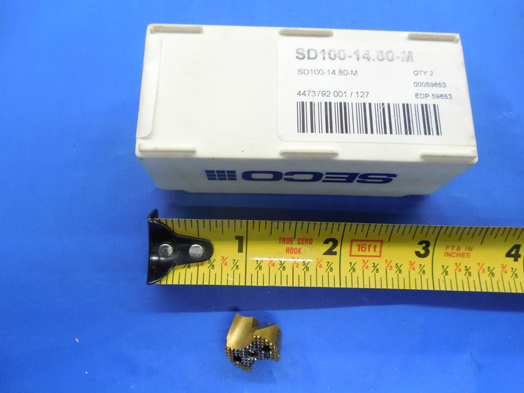 1PC NEW SECO SD100-14.80-M TiN COATED CARBIDE DRILL TIP INSERT INDEXABLE TOOL
