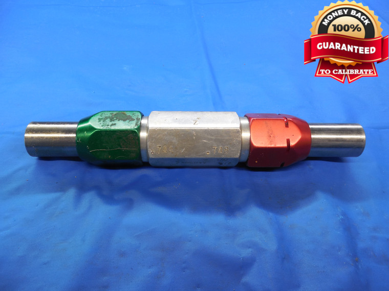 .7440 & .7480 CL Z PIN PLUG GAGE GO NO GO .7500 -.0060 3/4 18.999 19 mm .744