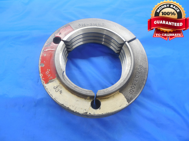3 1/2 3 1/4 NS THREAD RING GAGE 3.5 3.25 GO ONLY P.D. = 3.3001 UNS 3A INSPECTION - DW8157BU