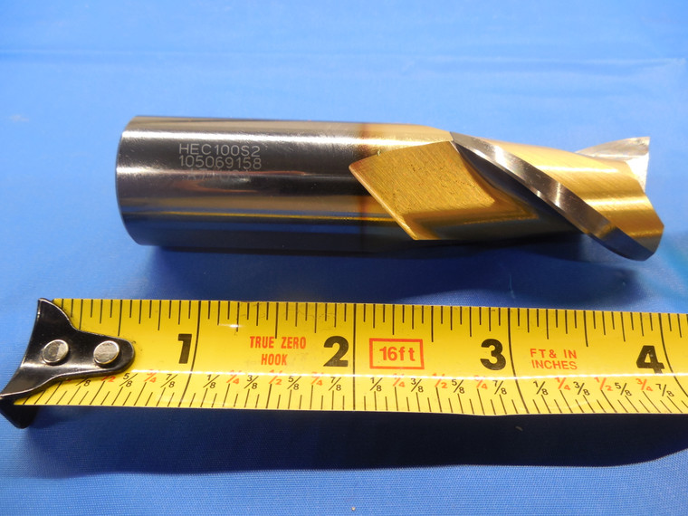 NEW KENNAMETAL ? ABOUT 1" DIA X 4" OAL CARBIDE SQUARE END MILL 2 FL CENTER CUT