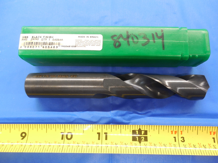 NEW PRECISION TWIST DRILL 23/32" HIGH SPEED STEEL DRILL BIT 4-3/4" OAL HSS R40
