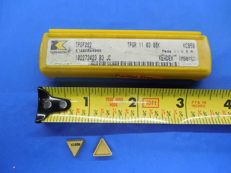 2PCS KENNAMETAL TPGF222 KC850 TiN CARBIDE TURNING INSERTS KENDEX TPGR 11 03 08K