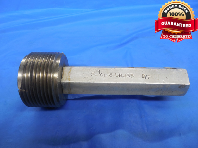 2 1/4 8 UNJ 3B OR 2B BEFORE PLATE THREAD PLUG GAGE 2.25 GO ONLY P.D. = 2.1712 - DW8182RDRL