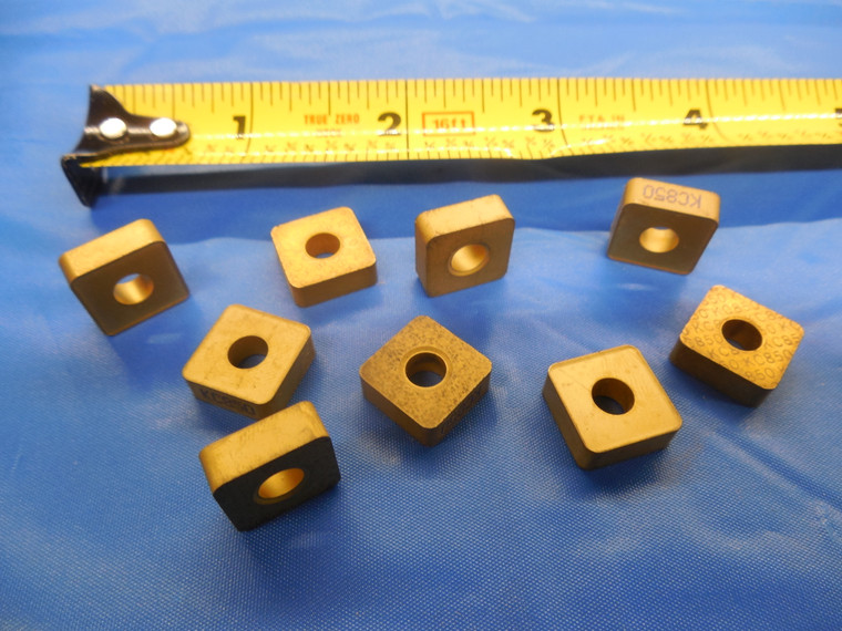 9PCS NEW KENNAMETAL SNMM 434 KC850 TiN COATED CARBIDE TURNING INSERTS SNMM434