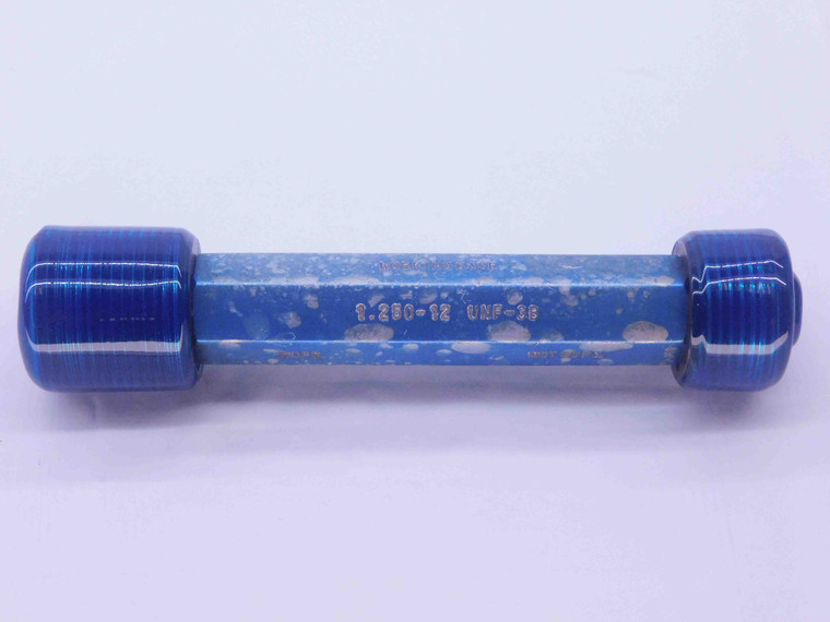 1 1/4 12 UNF 3B THREAD PLUG GAGE 1.25 1.250 GO NO GO P.D.'S = 1.1959 & 1.2019 - DW8229BU