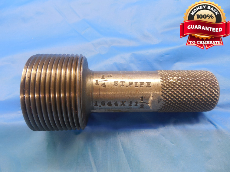 SHOP MADE 1 1/4 11 1/2 STANDARD PIPE THREAD PLUG GAGE 1.25 11.50 NPT N.P.T. - DW8262BU