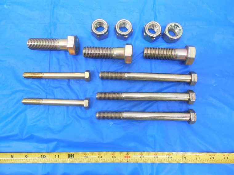 LOT OF GRADE 5 HEX HEAD SCREWS / BOLTS & NUTS VARIOUS SIZES AND LENGTHS