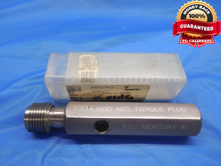 1/2 14 NPT L1 MODIFIED TORQUE PIPE THREAD PLUG GAGE .5 INSPECTION CHECK - DW8368BU