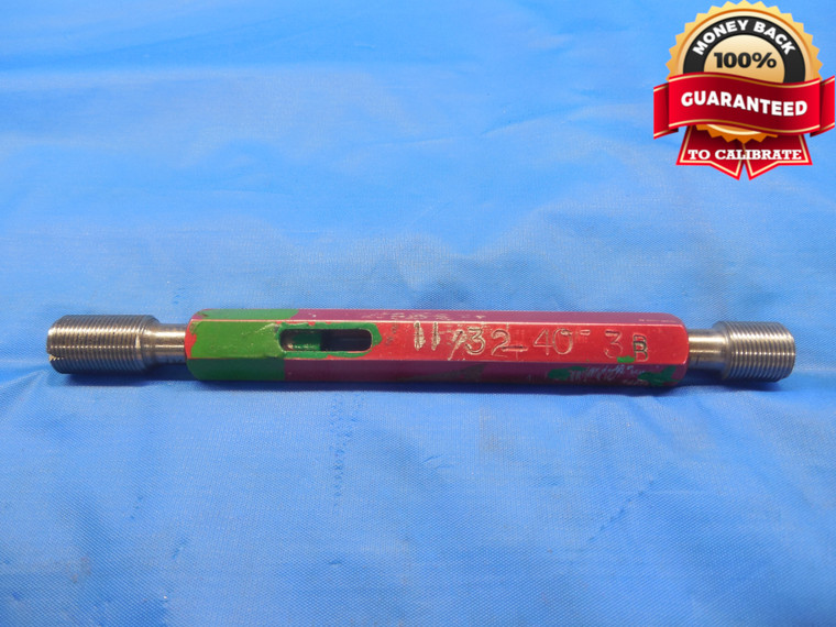 11/32 40 UNS 3B THREAD PLUG GAGE .34375 GO NO GO P.D.'S = .3275 & .3308 NS-3B - DW8449BU