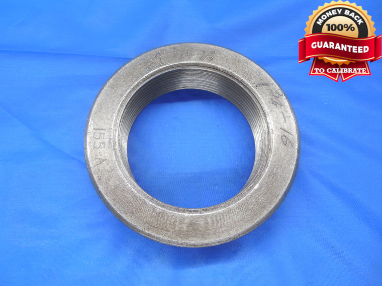 1 3/4 16 SOLID SHOP MADE THREAD RING GAGE 1.75 1 3/4"-16 INSPECTION CHECK - DW8500BU