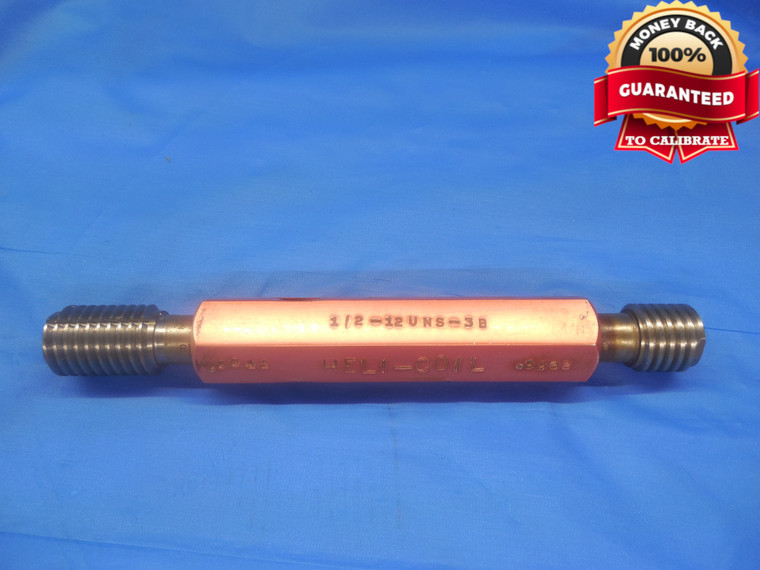 1/2 12 UNS 3B STI HELICOIL THREAD PLUG GAGE .5 GO NO GO P.D.'S = .5542 & .5582 - DW8548RD