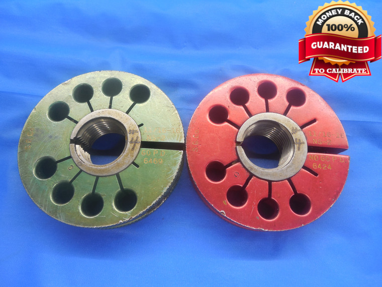11/16 16 NS 2 THREAD RING GAGES .6875 GO NO GO P.D.'S = .6469 & .6424 UNS-2 - DW8597BU