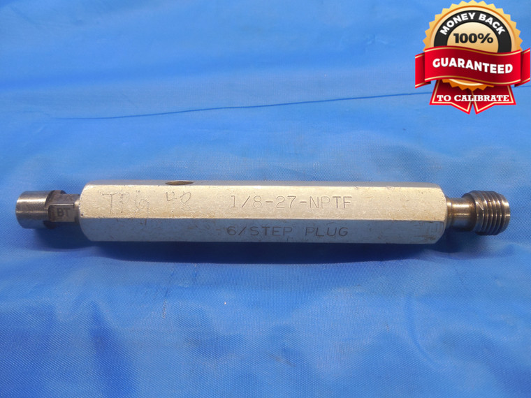 1/8 27 NPTF 6 STEP & L1 PIPE THREAD PLUG GAGE .125 1/8"-27 INSPECTION CHECK - DW8617BU