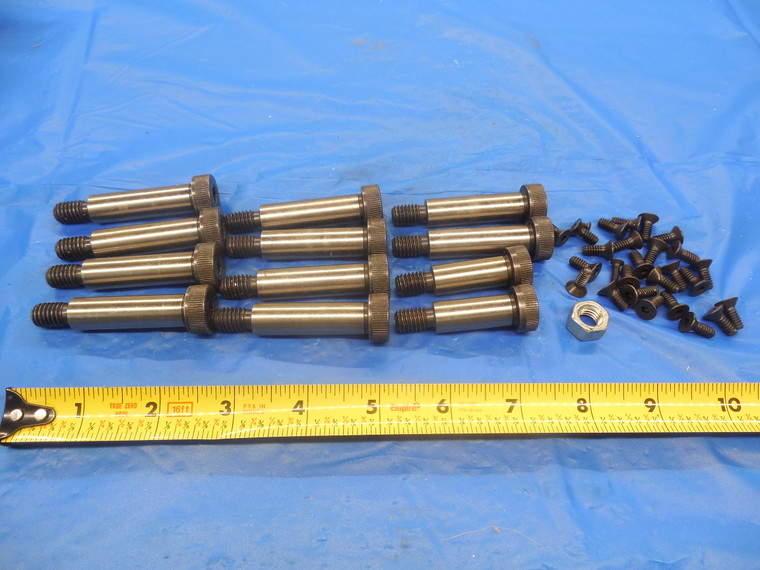 LOT OF (10) 1/2" X 1 3/4" & (2) 1/2" X 1 1/4" HEX SHOULDER SCREW + 3/16" SCREWS