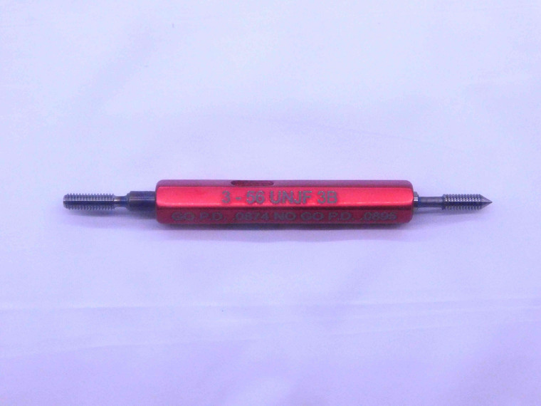 3 56 UNJF 3B THREAD PLUG GAGE #3 .099 GO NO GO P.D.'S = .0874 & .0895 CHECK - DW8796JSER