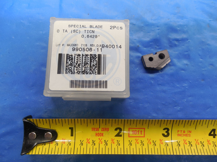 1PC NEW AMEC #0 TA 0.6420" TiCN COATED CARBIDE SPADE DRILL INSERT 990506-11