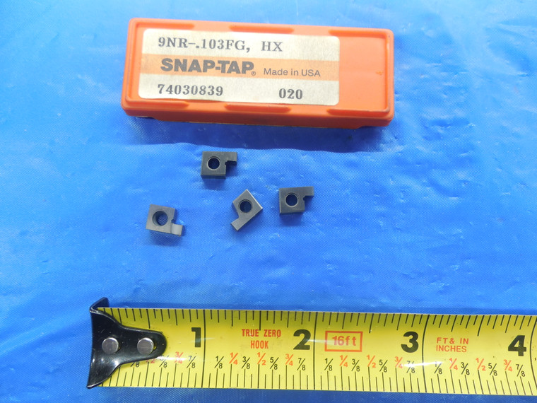 4PCS NEW SECO 9NR-.103FG HX CARBIDE GROOVING INSERTS SNAP-TAP 9NR .103FG