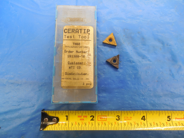 2PCS NEW KYOCERA TPMC 32NGN125 TC30 / TC60 TiN COATED CERMET GROOVING INSERTS