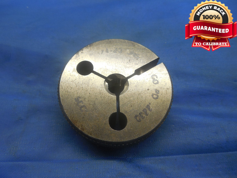 1/4 20 UNS SPECIAL THREAD RING GAGE .25 GO ONLY P.D. = .2230 NS SPL - DW9057BU