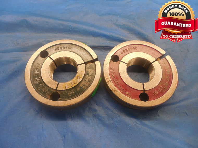 .990 40 THREAD RING GAGE .99 GO AND NO GO .990"-40 INSPECTION CHECK - DW9264BU