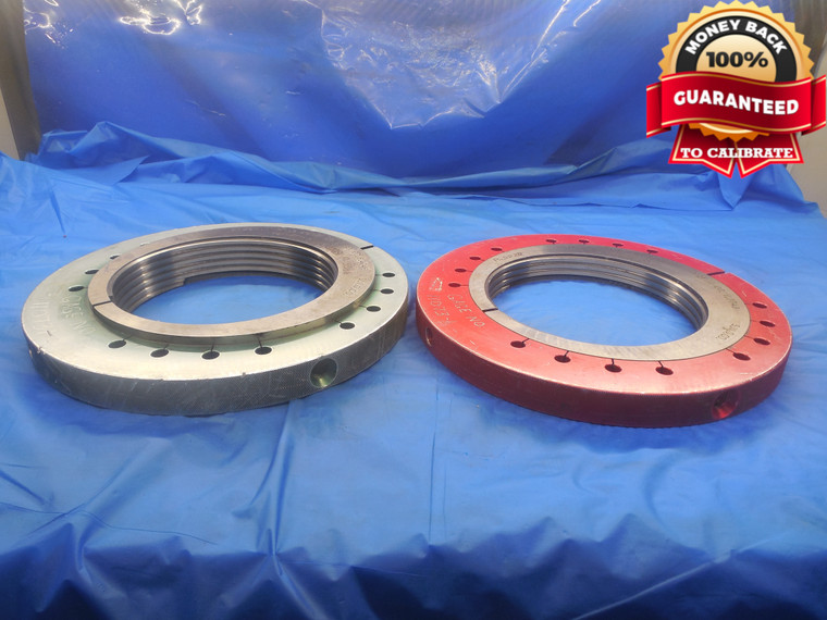 6 1/2 4 NA 2G STUB ACME THREAD RING GAGES 6.5 4.0 GO NO GO PDS= 6.4046 & 6.3743 - DW9340BU