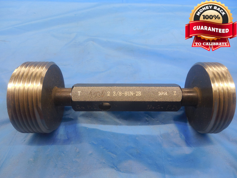 2 3/8 8 UN 2B THREAD PLUG GAGE 2.375 GO NO GO P.D.'S = 2.2938 & 2.3043 2.3750 - DW9399BU