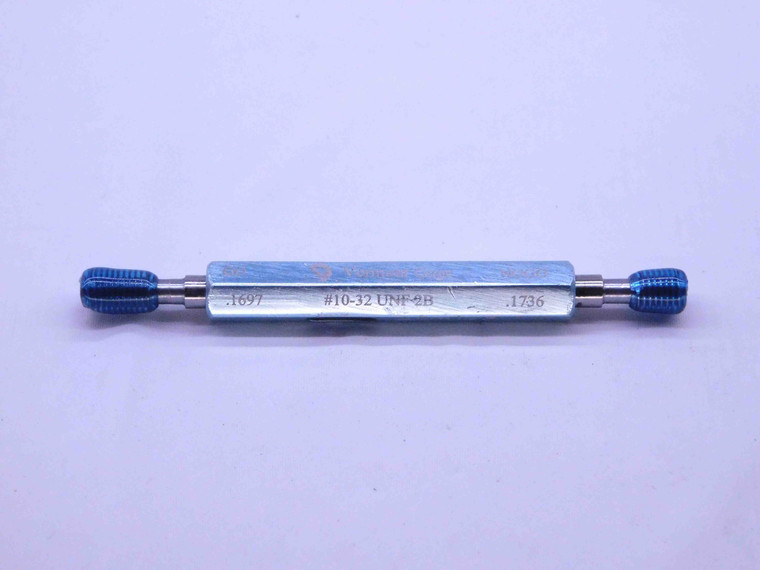10 32 UNF 2B VERMONT THREAD PLUG GAGE #10 .190 GO NO GO P.D.'S = .1697 & .1736 - DW9393BU