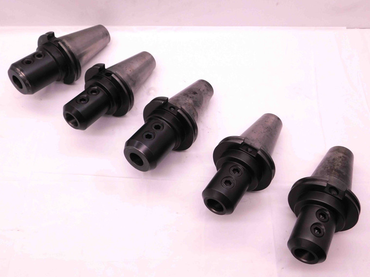 5pc LOT OF CAT50 1" I.D. SOLID END MILL TOOL HOLDERS 4" PROJECTIONS MACHINIST - JH1110BU
