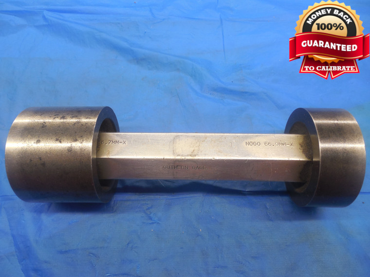 66.7 & 66.9 CL X mm PIN PLUG GAGE GO NO GO 67.000 -.300 67 2.6260 66.700 66.900 - DW9490BU
