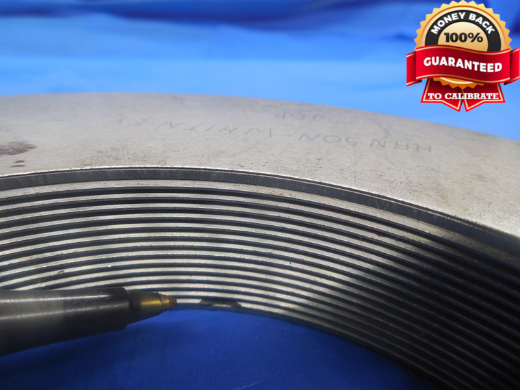 4 3/16 16 NS 3A THREAD RING GAGE 4.1875 GO ONLY P.D. = 4.1469 INSPECTION CHECK - DW9576RD