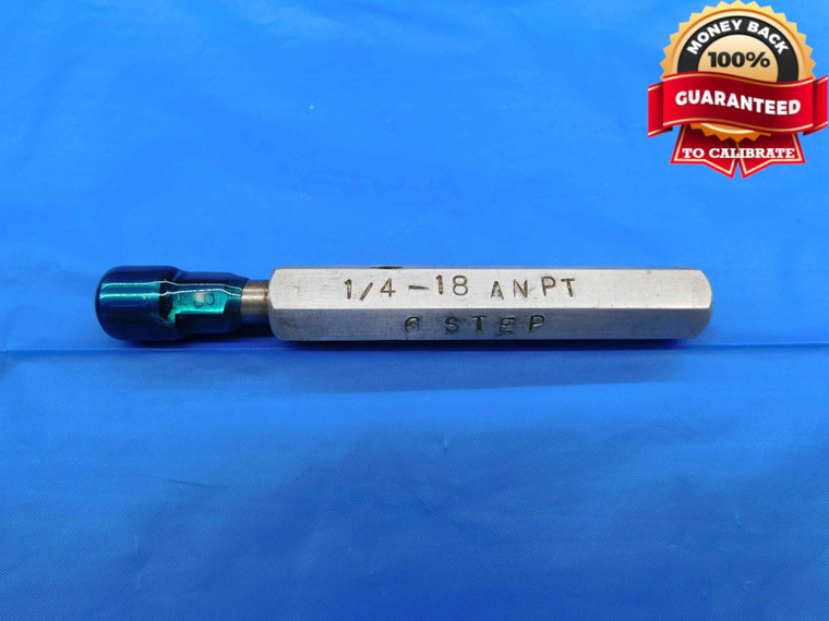 1/4 18 ANPT 6 STEP PIPE THREAD PLUG GAGE .25 .250 .2500 A.N.P.T. AERONAUTICAL - DW9543BU