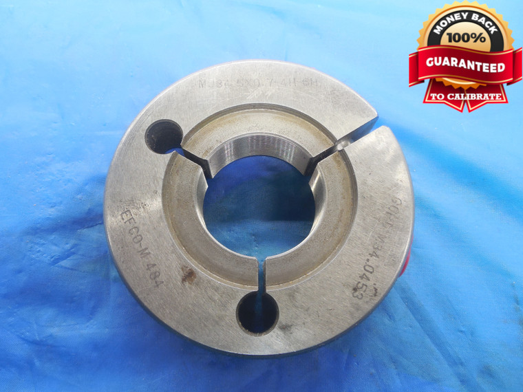 MJ34.5 X .7 4H6H METRIC THREAD RING GAGE GO ONLY P.D. = 34.0453 INSPECTION CHECK - DW9548BU