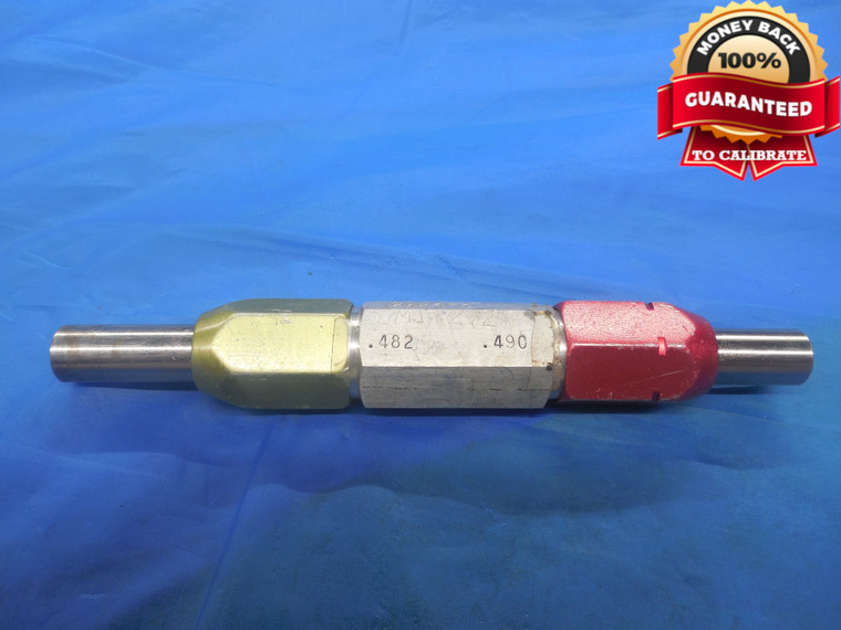 .482 & .490 PIN PLUG GAGE GO NO GO .4844 -.0024 31/64 12.243 mm .4820 .4900 - DW9605BU