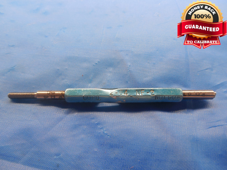 2 64 NF 2 THREAD PLUG GAGE #2 .086 GO ONLY P.D. = .0754 UNF-2 2B OR 3B .0860 - DW9647BU