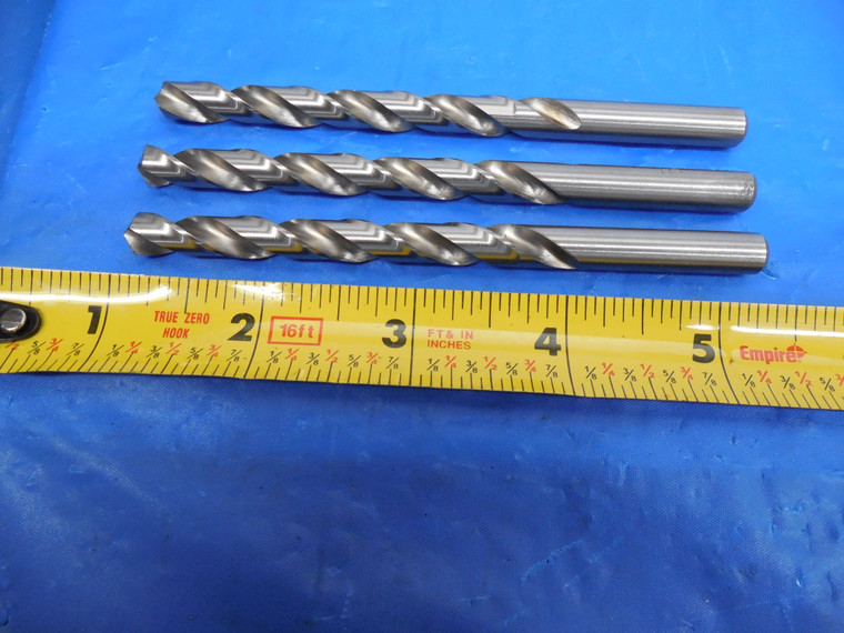 3PCS CHICAGO-LATROBE L HSS TWIST DRILL BIT 0.29 SHANK 2 3/4 LOC 4 3/8 OAL - MS2364BU