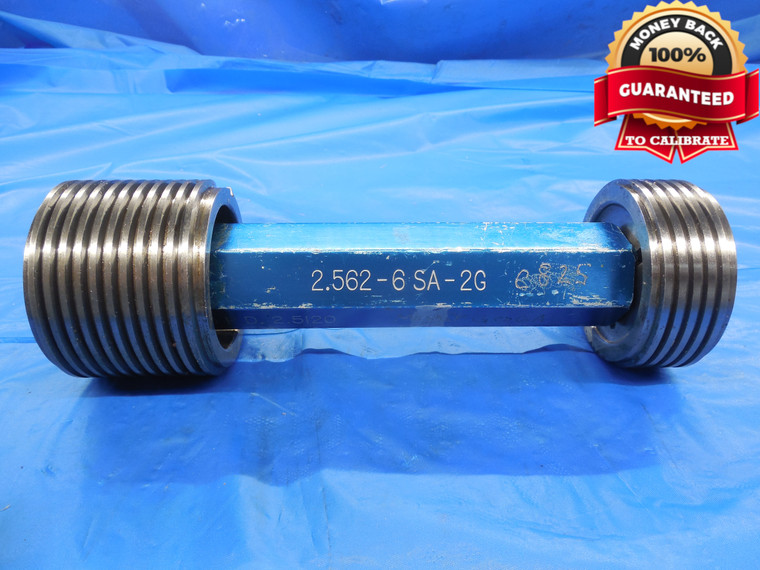 2.562 6 SA 2G STUB ACME THREAD PLUG GAGE 2 9/16 GO NO GO PD'S = 2.5120 & 2.5339 - DW9906BHTX