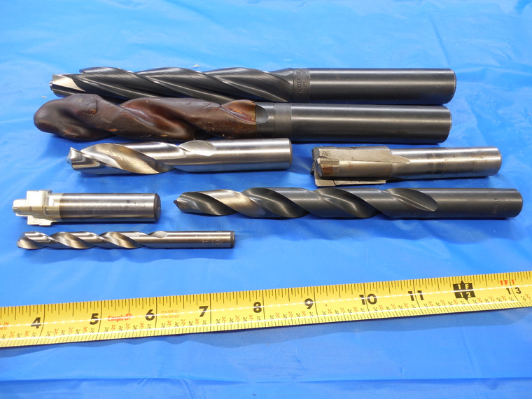 7PC LOT HSS & COBALT DRILLS SIZE T UP TO 1" CARBIDE TIPPED REAMER CHAMFER MILL - MS2671BU