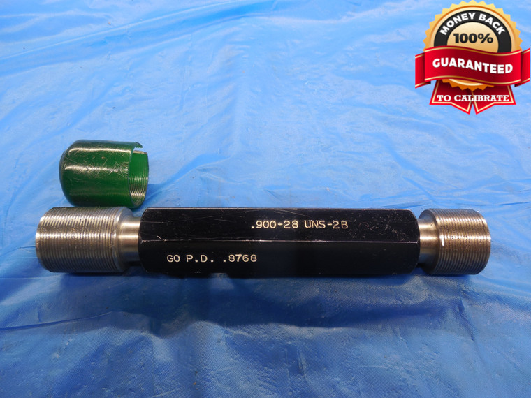 .900 28 UNS 2B THREAD PLUG GAGE .9 GO NO GO P.D.'S = .8768 & .8820 .90 .9000 - DW10127BU