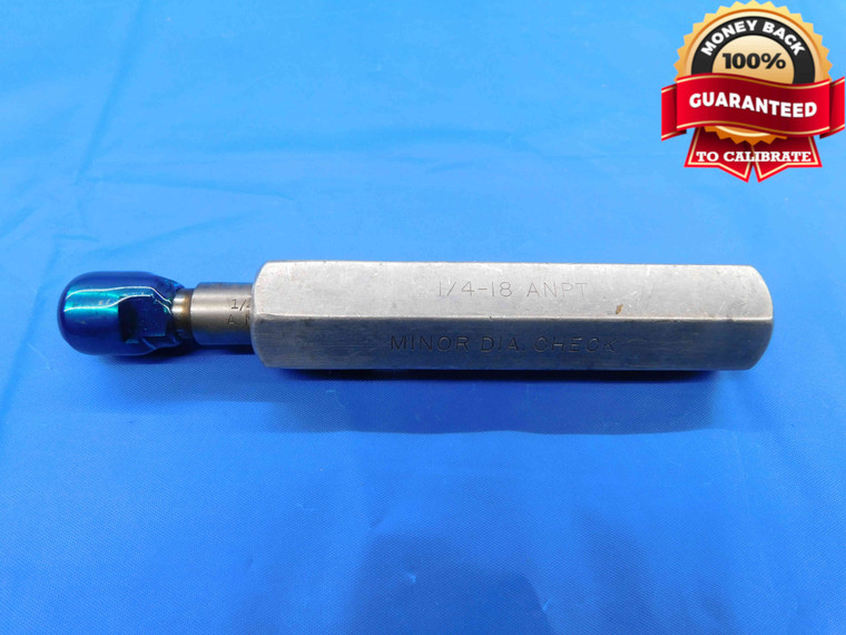 1/4 18 ANPT 6 STEP PIPE THREAD PLUG GAGE .25 .250 .2500 A.N.P.T. CREST CHECK - DW10155BU