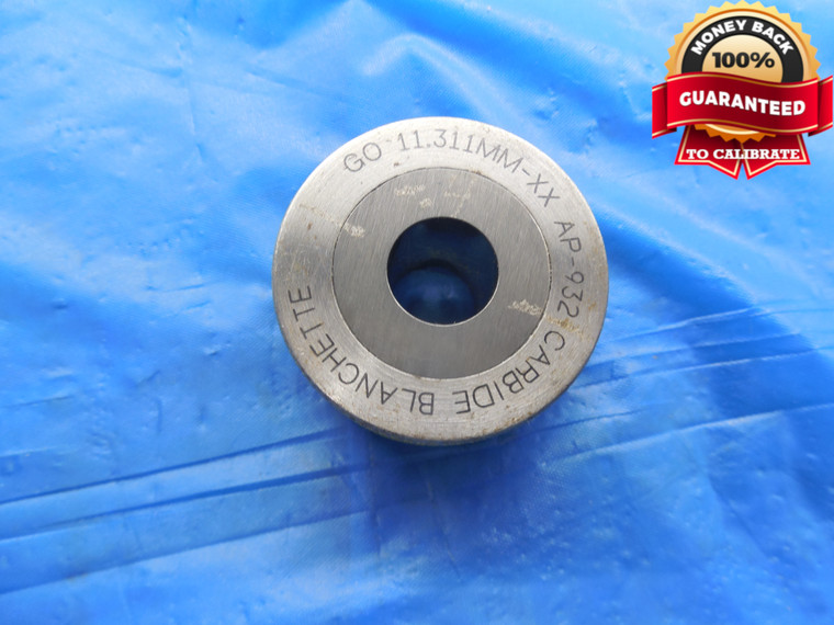 11.311 CLASS XX CARBIDE PLAIN BORE RING GAGE 11.000 +.311 OVERSIZE 11 mm .4453 - DW10211BU
