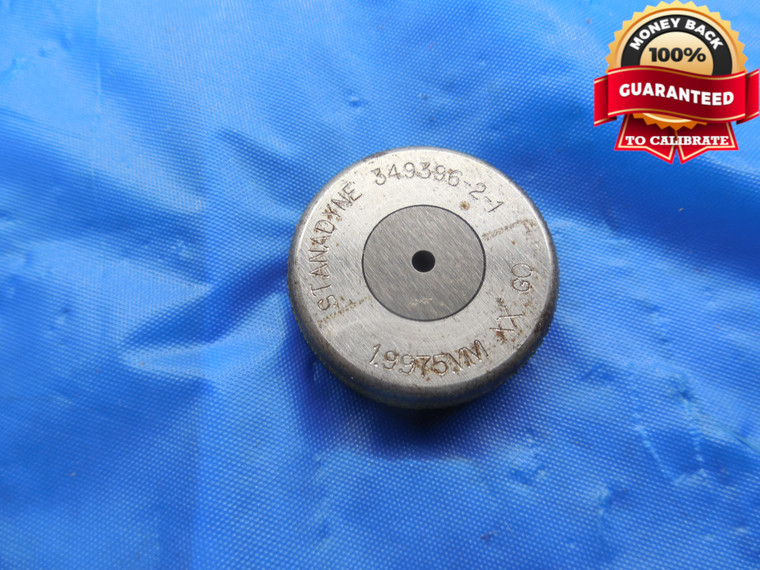 1.9975 CLASS XX CARBIDE PLAIN BORE RING GAGE 2.000 -.002 UNDERSIZE 2 mm .0786 - DW10199BU