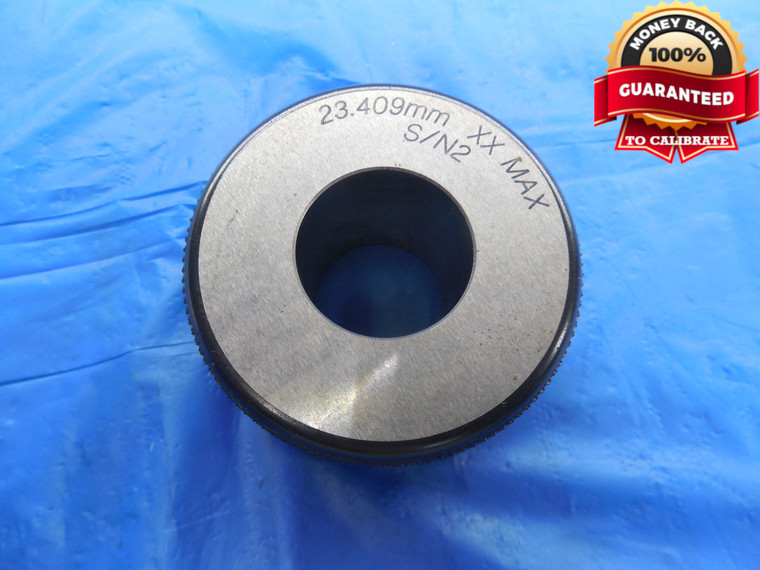 23.409 CLASS XX MASTER PLAIN BORE RING GAGE 23.500 -.091 UNDERSIZE 23.5 mm .9216 - DW10226BU