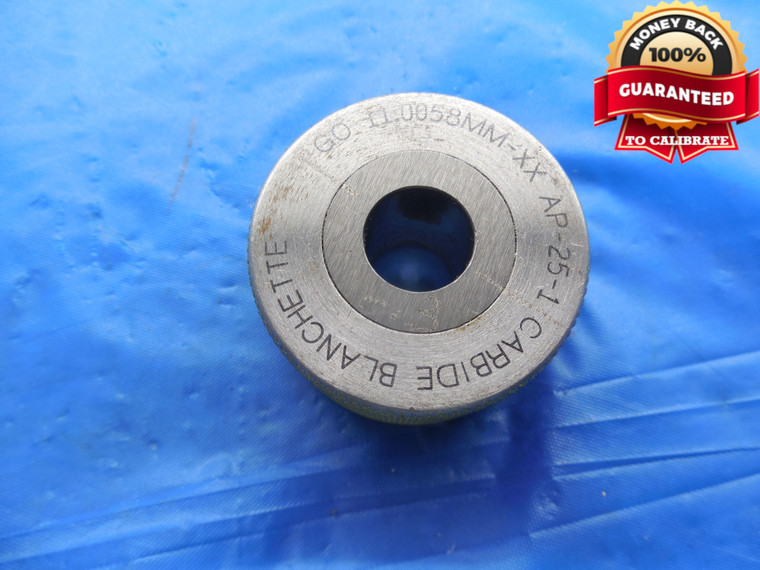 11.0058 CLASS XX CARBIDE PLAIN BORE RING GAGE 11.000 +.006 OVERSIZE 11 mm .4333 - DW10245BU