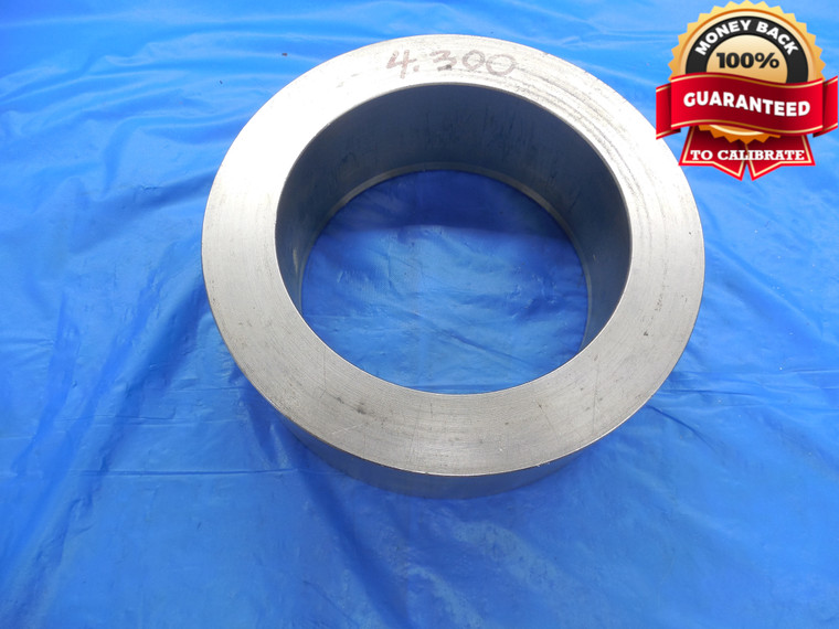 4.300 MASTER PLAIN BORE RING GAGE 4.2969 +.0031 4 19/64 109.220 4.3000 REFERENCE - DW10284BU