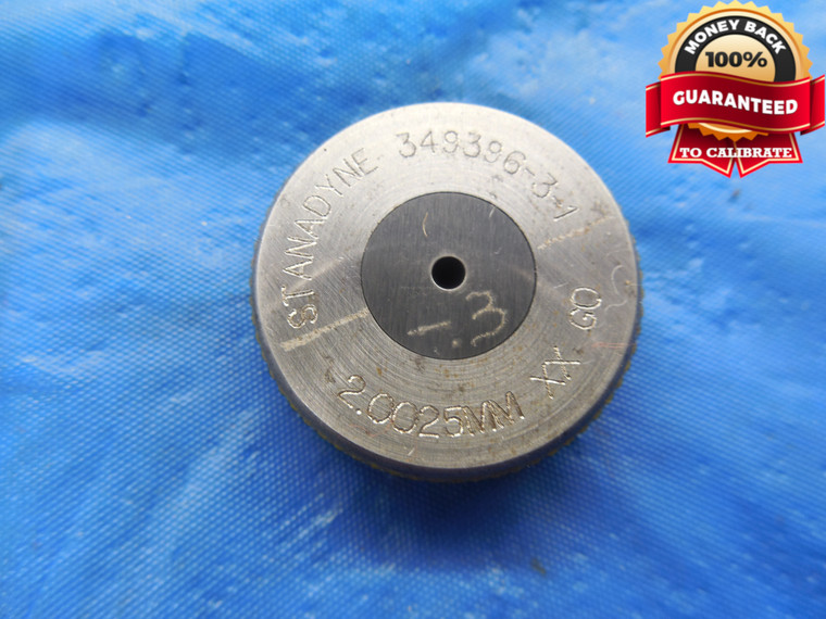 2.0025 CLASS XX CARBIDE MASTER PLAIN BORE RING GAGE 2.000 +.002 2 mm .0788 - DW10280BU