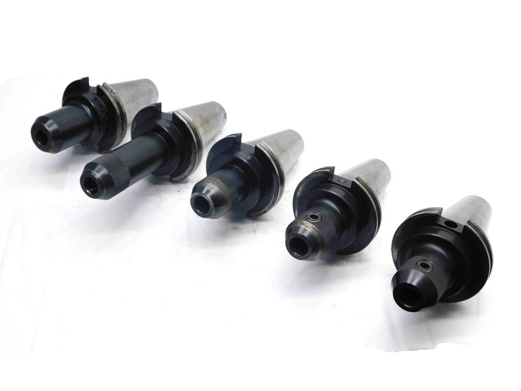 5pc LOT OF CAT50 3/4 I.D. SOLID END MILL TOOL HOLDERS .75 VARIOUS PROJECTIONS - MS2818BU