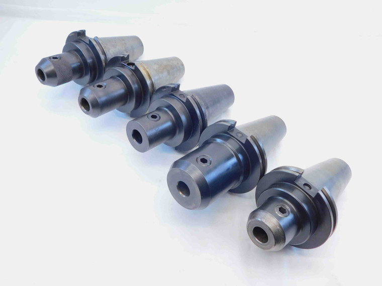 5pc LOT OF CAT50 3/4 ID SOLID END MILL TOOL HOLDER .75 3 3/4 PROJECTION LENGTH - MS2818BU