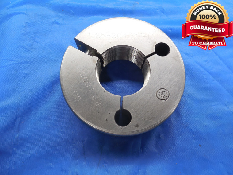 1 1/8 20 UNS 1A THREAD RING GAGE 1.125 GO ONLY P.D. = 1.0911 1.1250 INSPECTION - DW10343BU