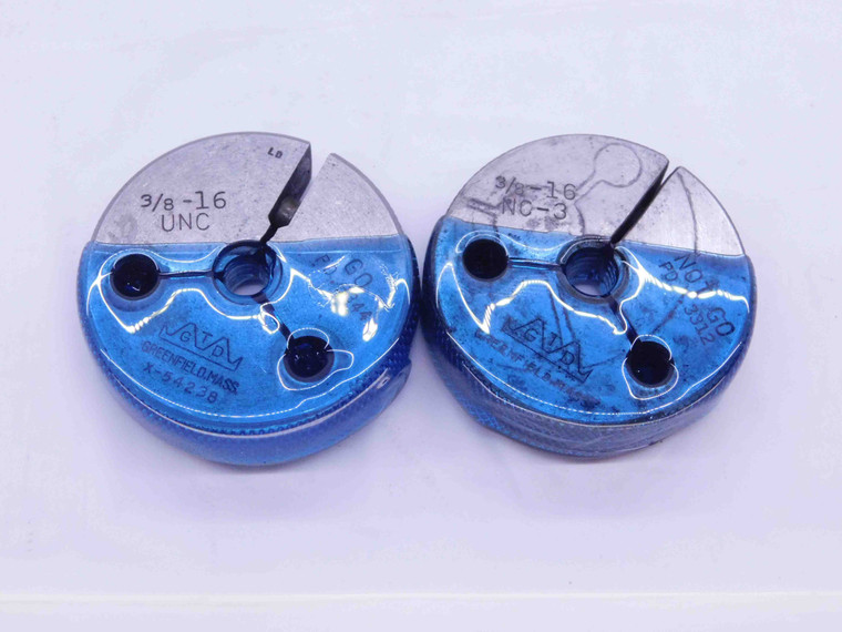 3/8 16 NC 3 THREAD RING GAGES .375 .3750 GO NO GO P.D.'S = .3344 & .3312 UNC-3 - DW10358RD